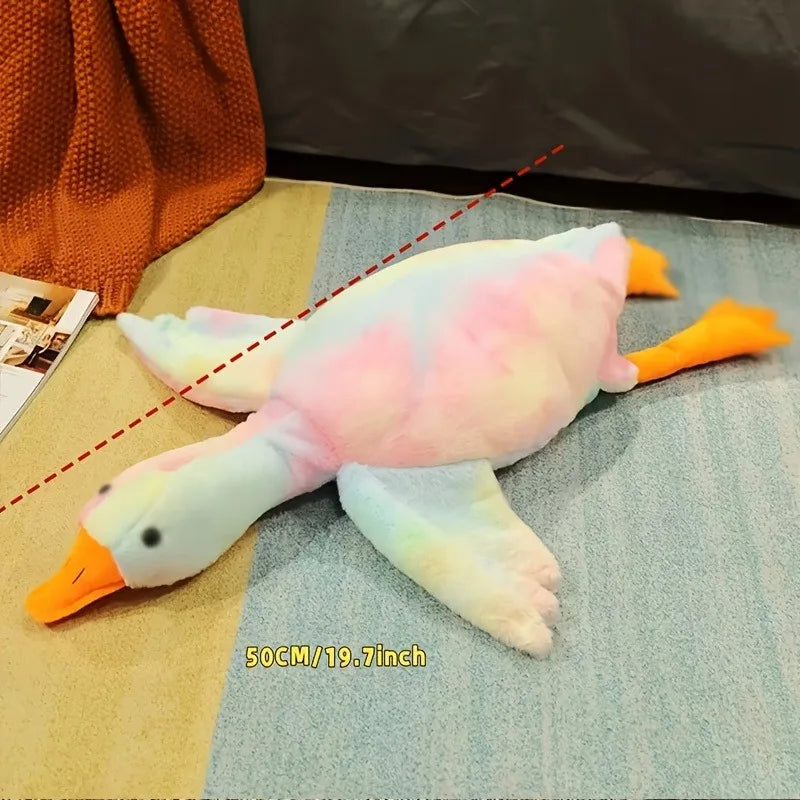 Soft Colorful Duck Plush Toy for Dogs Relax Pet Companion Anxiety-Relieving- 50 cm