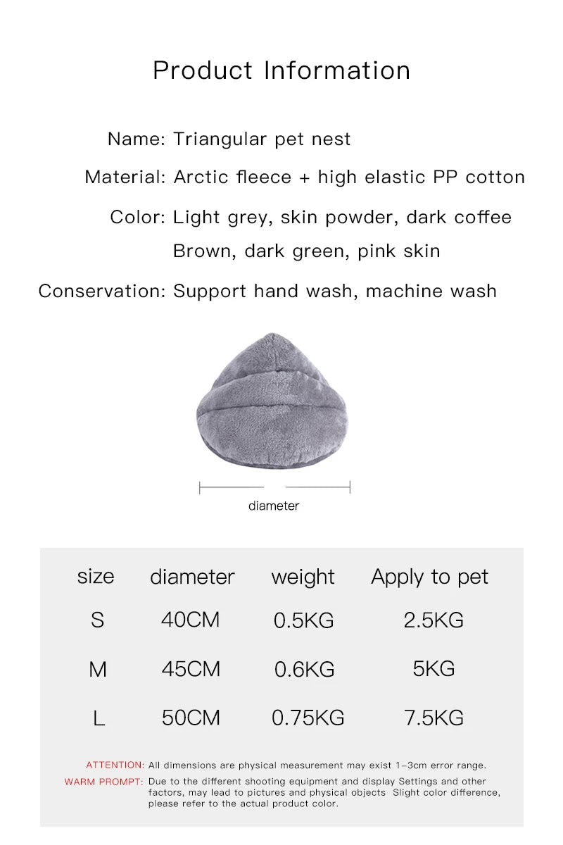 Dog & Cat Soft Beds  - Warm, safe and comfortable. In grey or Pink ONLY, Small, Medium and Large and Washable