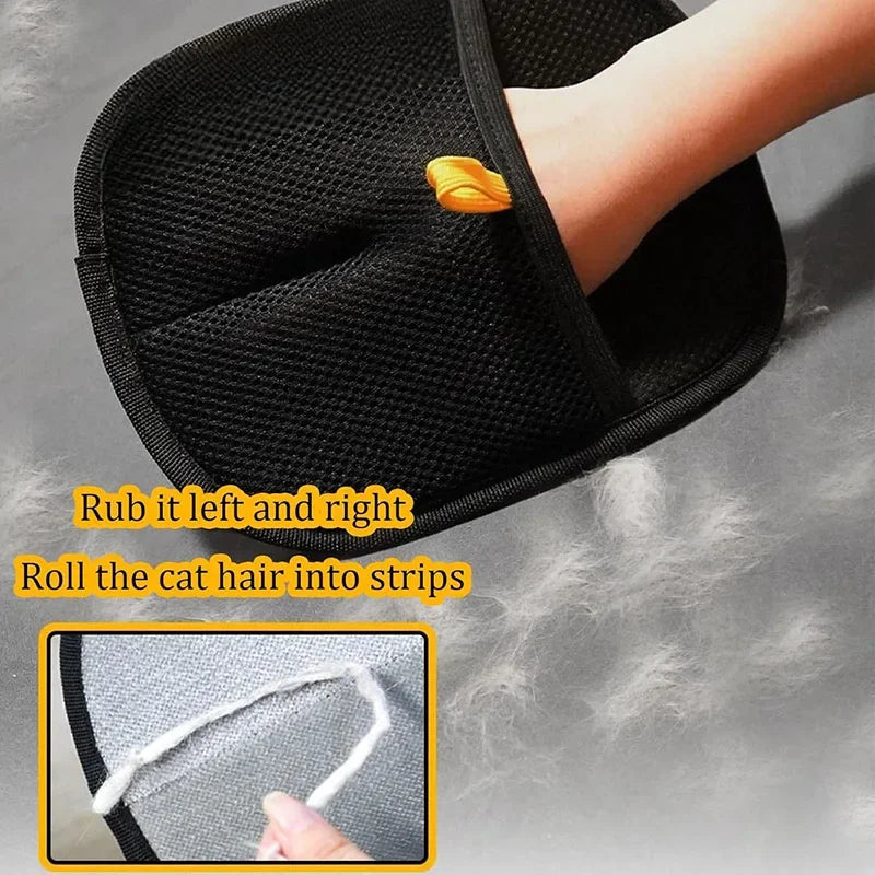 Pet Hair Removal Glove perfect for Dog and Cat hair removal from Sofas, Carpet and clothes.