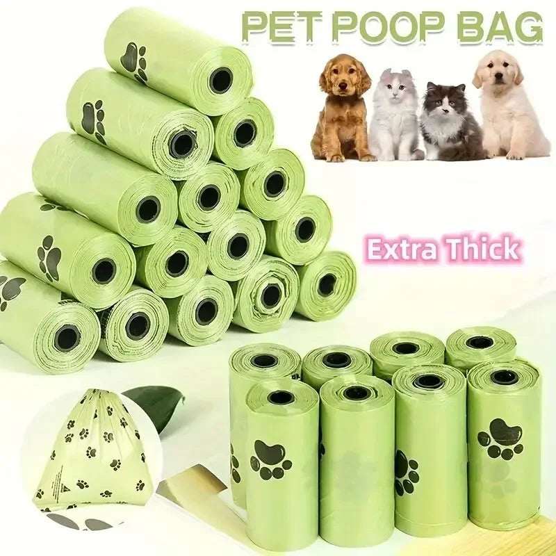 Dog /Cat Poop Bags for dogs Various Pcs Refill Poo Bags 15 Bags in a Roll