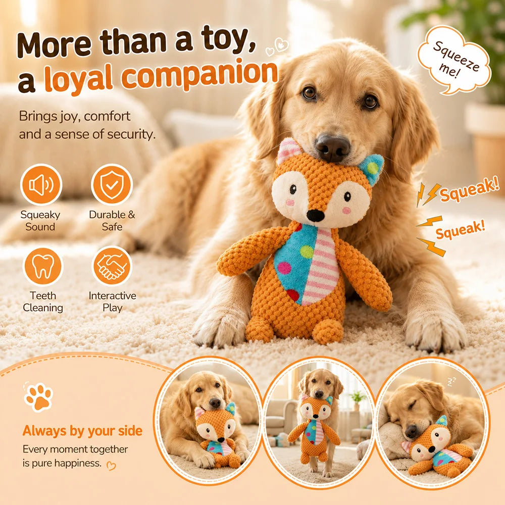 Squeaky Teddy Pet Toy