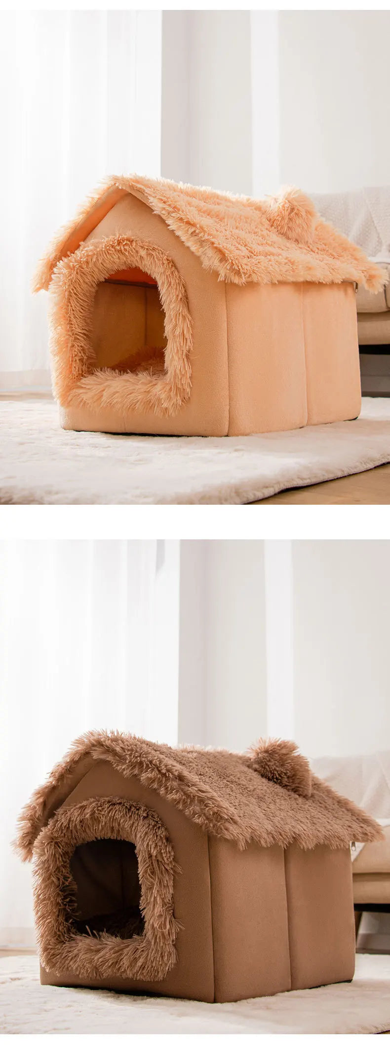 Dog or Cat Kennel Indoor Soft, Cosy & Comfortable Bed House