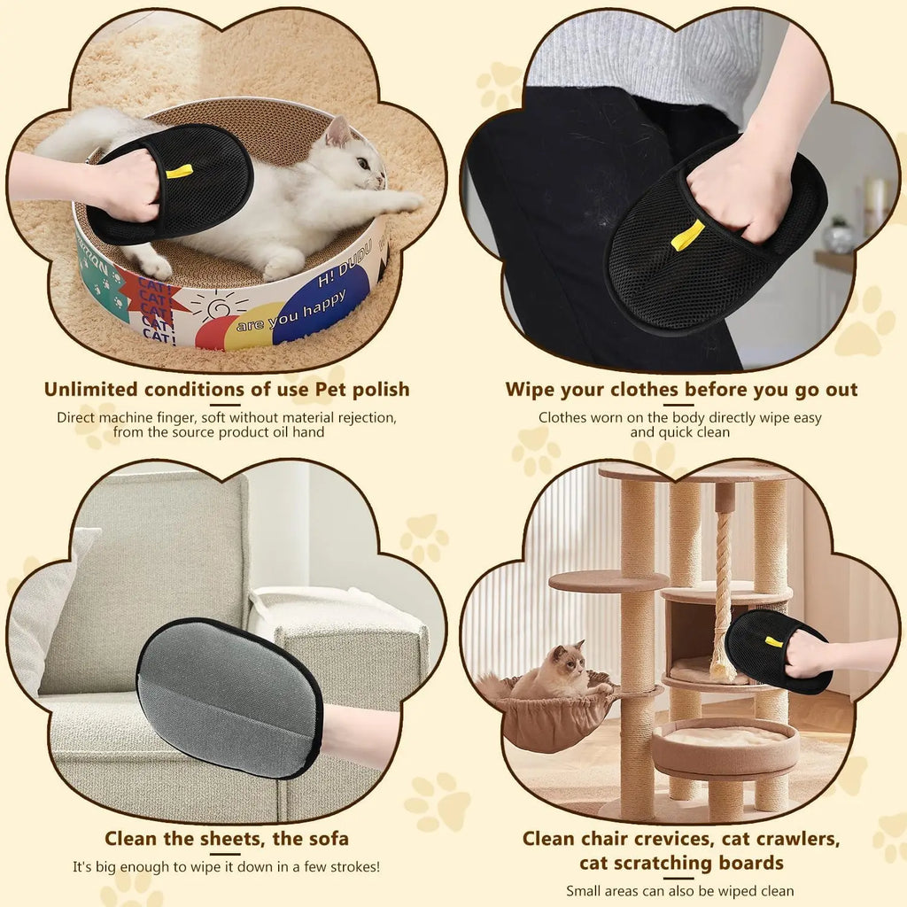 Magic Pet Static Hair Removal Gloves. Grooming mit for your Cat or Dog.