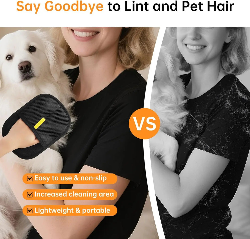 Magic Pet Static Hair Removal Gloves. Grooming mit for your Cat or Dog.