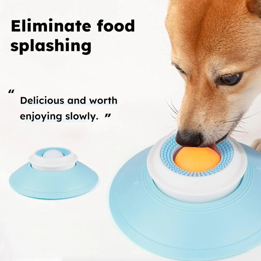 Pet Licking Bowl with Suction Cup. Great for Pet Tongue Cleaning, Smell & Calming for Dogs & Cat Wet Food