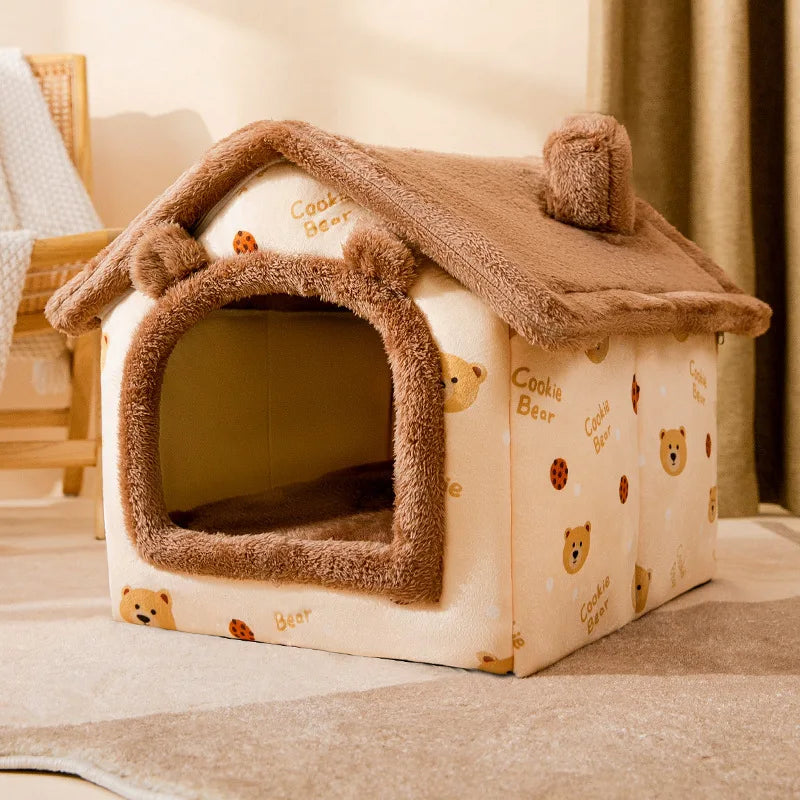 Dog or Cat Kennel Indoor Soft, Cosy & Comfortable Bed House