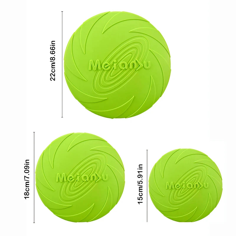 Dog Toys Silicone Flying Disc Multicolor Resistant Chew Toy Outdoor Game & Training