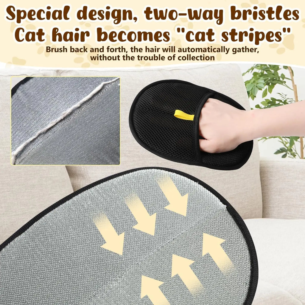 Magic Pet Static Hair Removal Gloves. Grooming mit for your Cat or Dog.