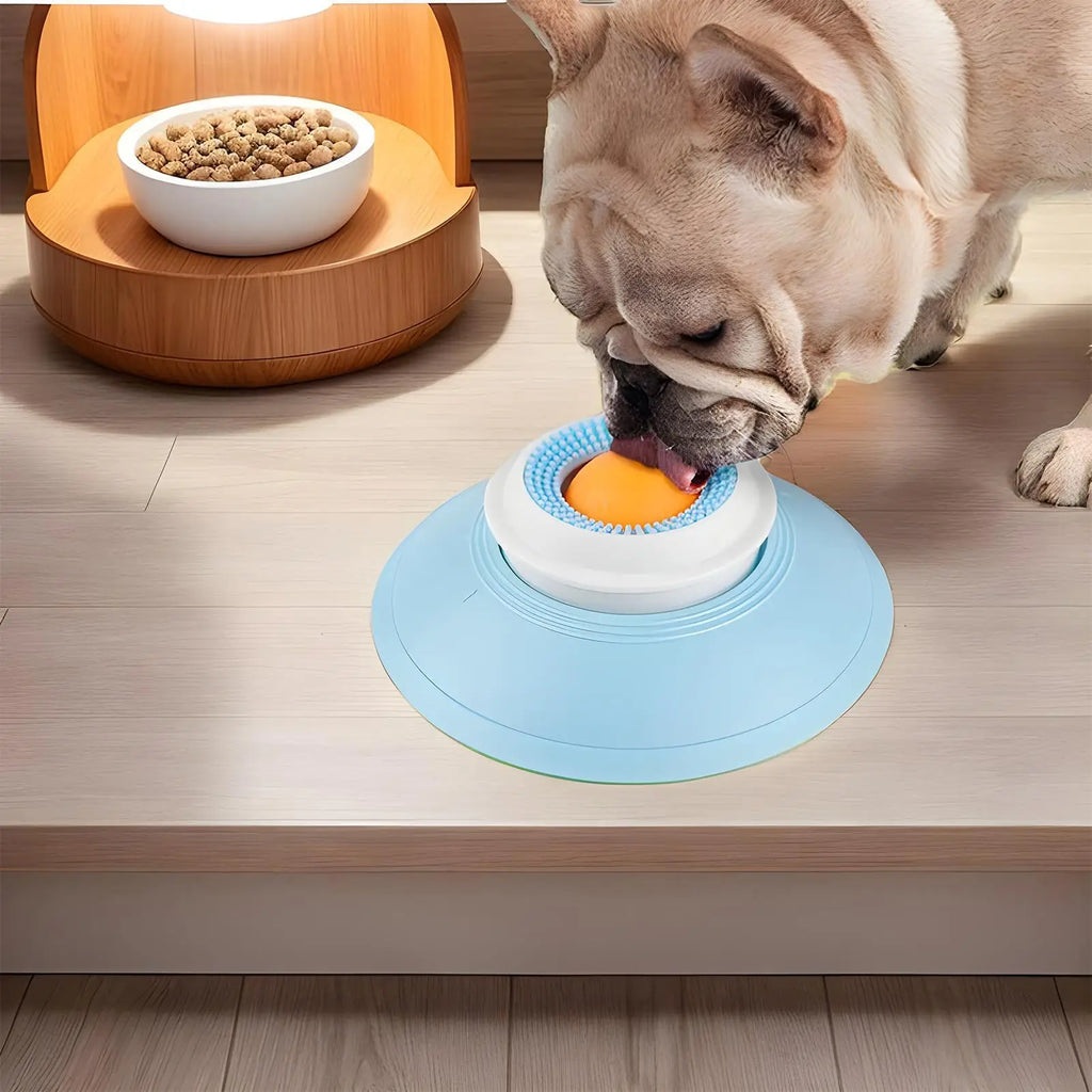 Pet Licking Bowl with Suction Cup. Great for Pet Tongue Cleaning, Smell & Calming for Dogs & Cat Wet Food
